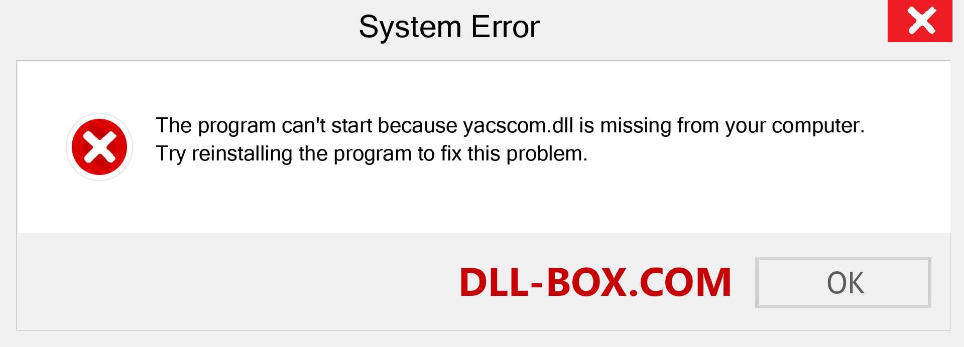  yacscom.dll file is missing?. Download for Windows 7, 8, 10 - Fix  yacscom dll Missing Error on Windows, photos, images